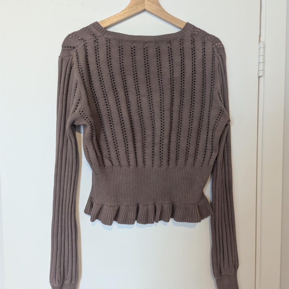 Galaxies Ruffled Knit Sweater - Picture 2 of 3
